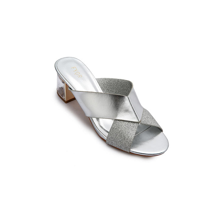 Silver open toe online sandals